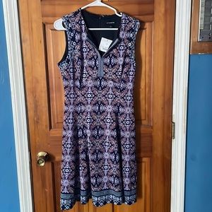 NWT Liz Claiborne, dark navy/lavender elegant dress